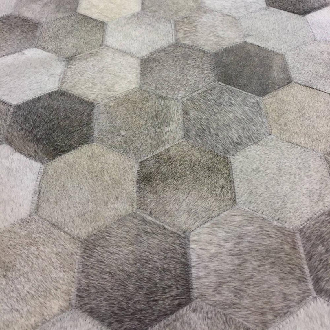 HANDMADE 100% Natural COWHIDE RUG | Patchwork Cowhide Area Rug | Real Cowhide Hallway Runner | Hair on Leather Cowhide Carpet | PR9