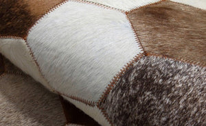 HANDMADE 100% Natural COWHIDE RUG | Patchwork Cowhide Area Rug | Hair on Leather Cowhide Carpet | PR80