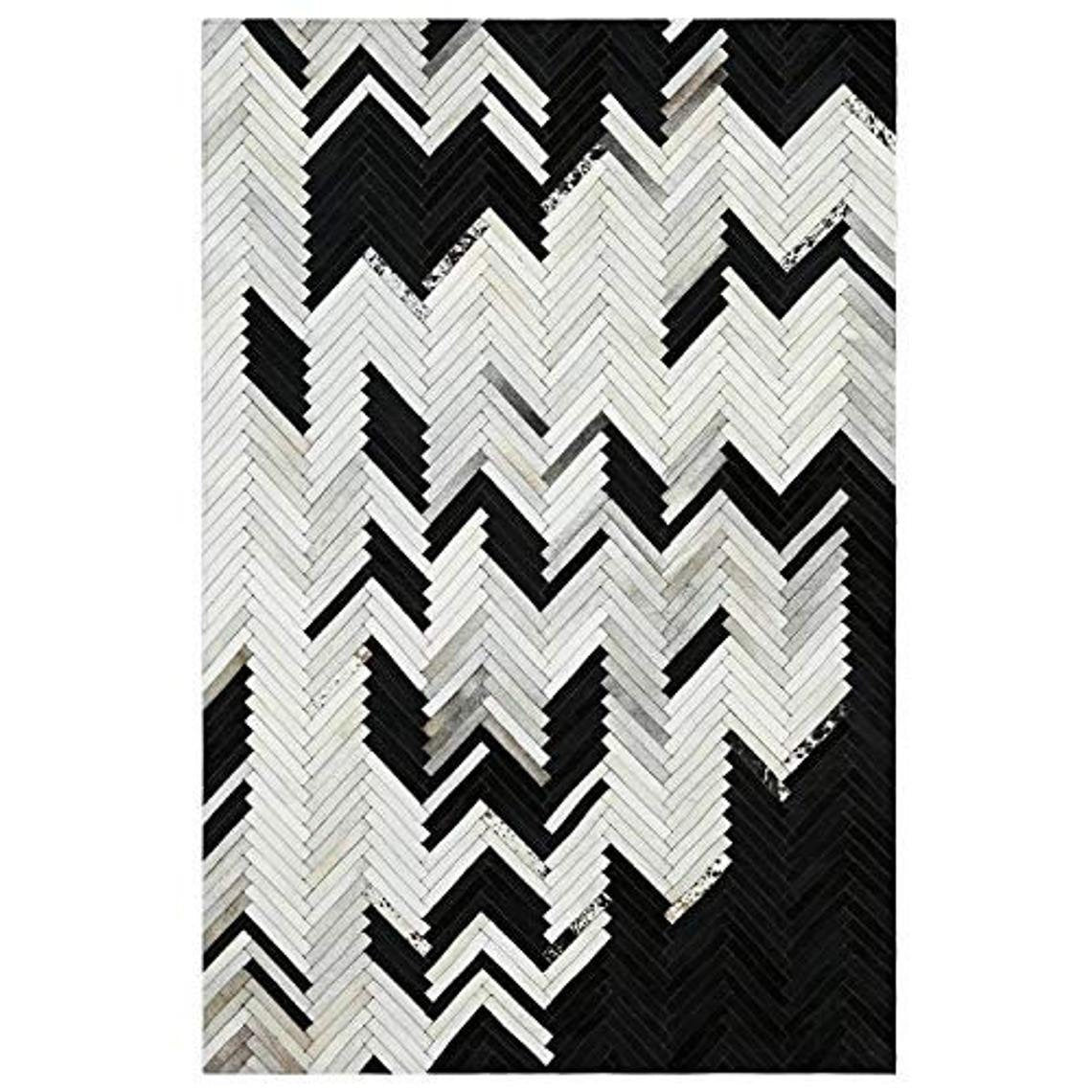 HANDMADE 100% Natural COWHIDE RUG | Patchwork Cowhide Area Rug | Real Cowhide Hallway Runner | Hair on Leather Cowhide Carpet | PR68