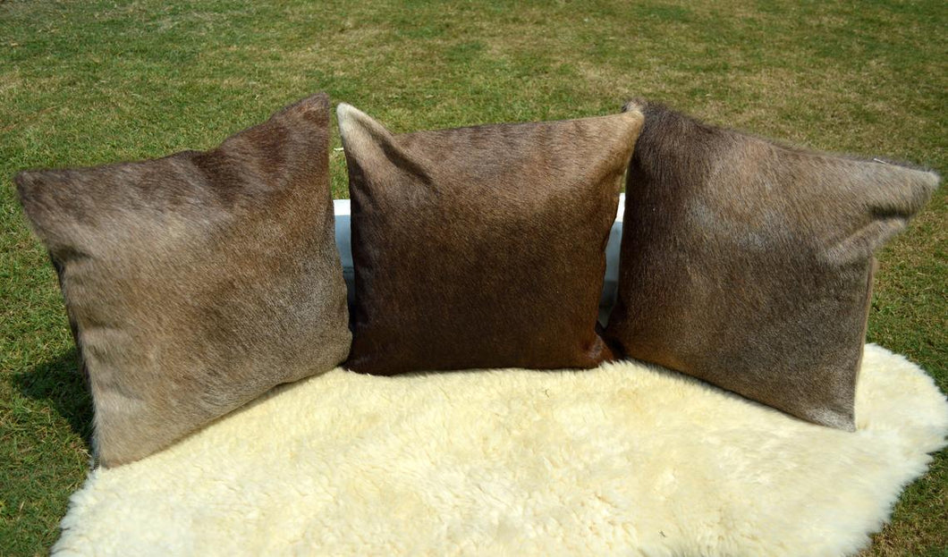 Double Sided Natural Cowhide Pillow Covers Real Hair on Cowhide Leather Cushion Covers