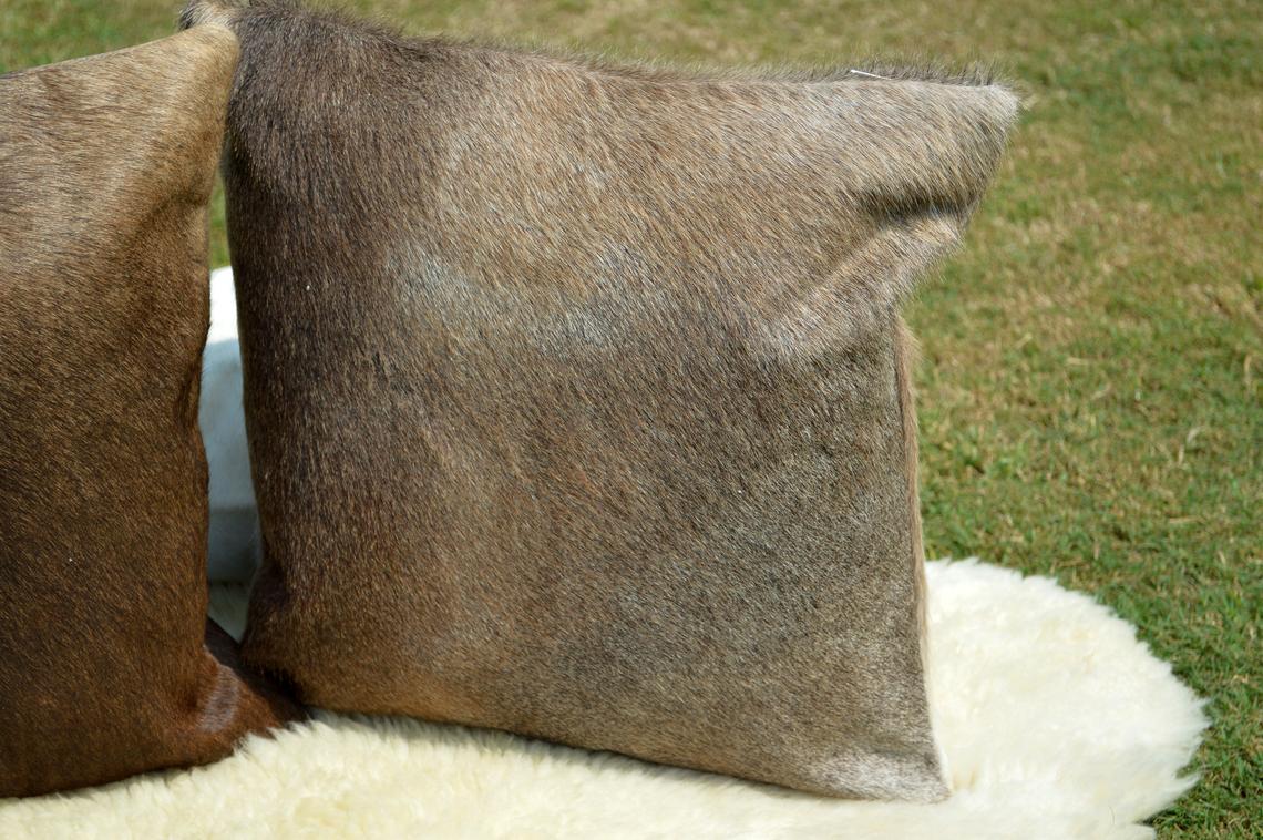Double Sided Natural Cowhide Pillow Covers Real Hair on Cowhide Leather Cushion Covers