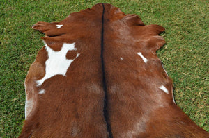 Exact As PHOTO ( 2.7 ft x 2 ft ), 100% Natural GOAT Skin Hair-on Leather Rug Genuine Goat Hide Area Rug - G36