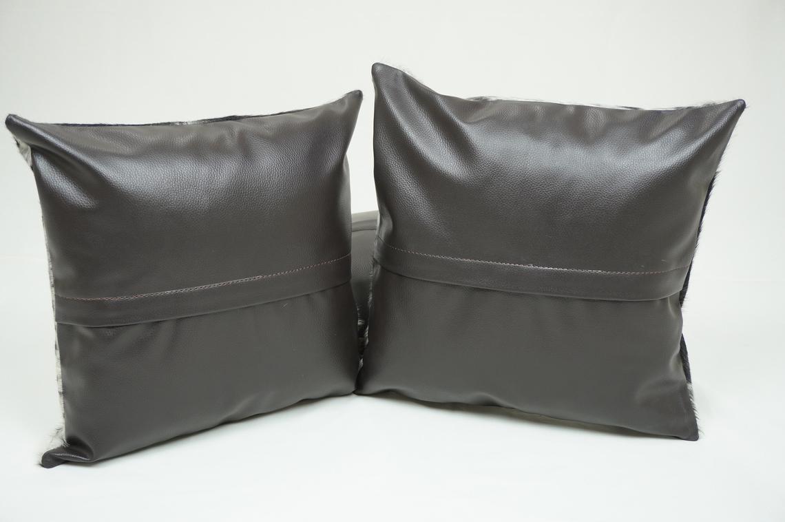 Cowhide Cushion Covers 100% Natural Hair on Leather Cowhide Pillow Covers Real Cow Skin Pillow Cases | PLW175
