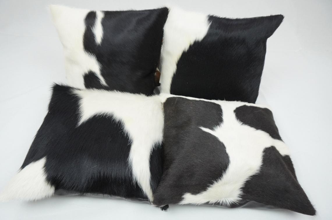 Cowhide Cushion Covers 100 Natural Hair on Leather Cow Hide Pillow Co