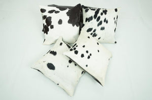 Cowhide Cushion Cover 16 X 16 inch | 100% Natural Hair on Leather Cow Hide Pillow Cover - EXACT As Photos