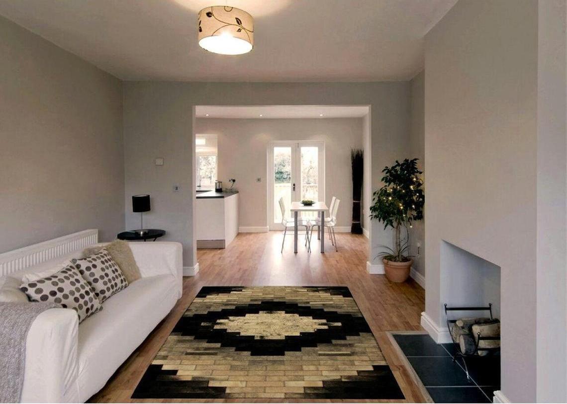 HANDMADE 100% Natural COWHIDE RUG | Patchwork Cowhide Area Rug | Real Cowhide Hallway Runner | Hair on Leather Cowhide Carpet | PR5
