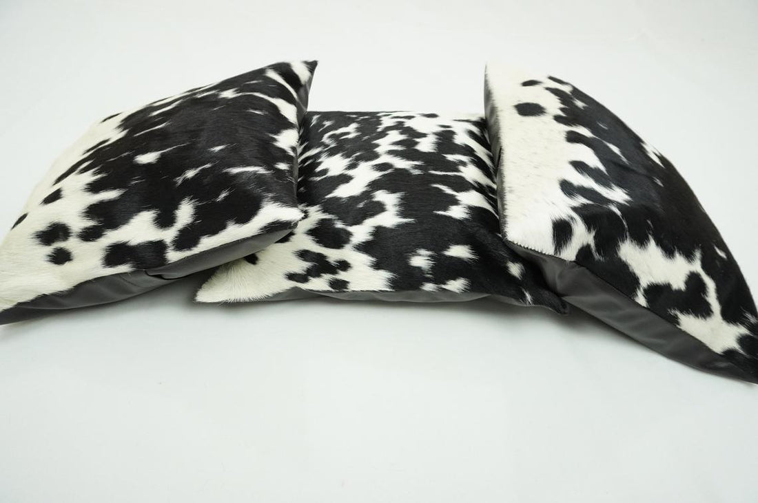 Cowhide Cushion Covers Real Hair on Cowhide Leather Pillow Cases Natural Cow Skin Pillow Covers | PLW171