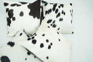 Cowhide Cushion Cover 16 X 16 inch | 100% Natural Hair on Leather Cow Hide Pillow Cover - EXACT As Photos