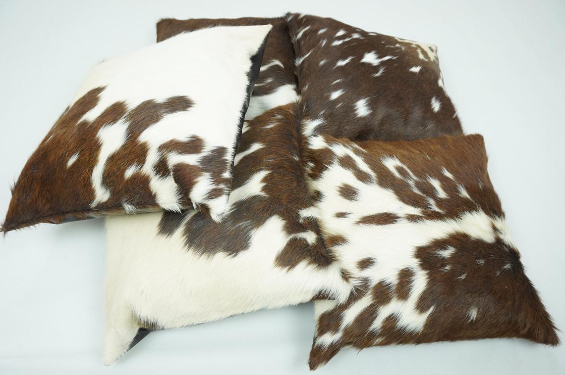 Cowhide Cushion Covers 100% Natural Hair on Leather Cow Hide Pillow Cover Handmade Real Cow Skin Cushion Cases | PLW 160