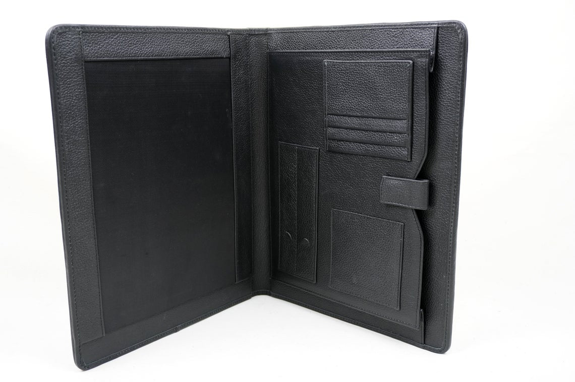 GENUINE Cowhide File Bag | Natural Hair-on Leather Office File Cover | Documents Bag