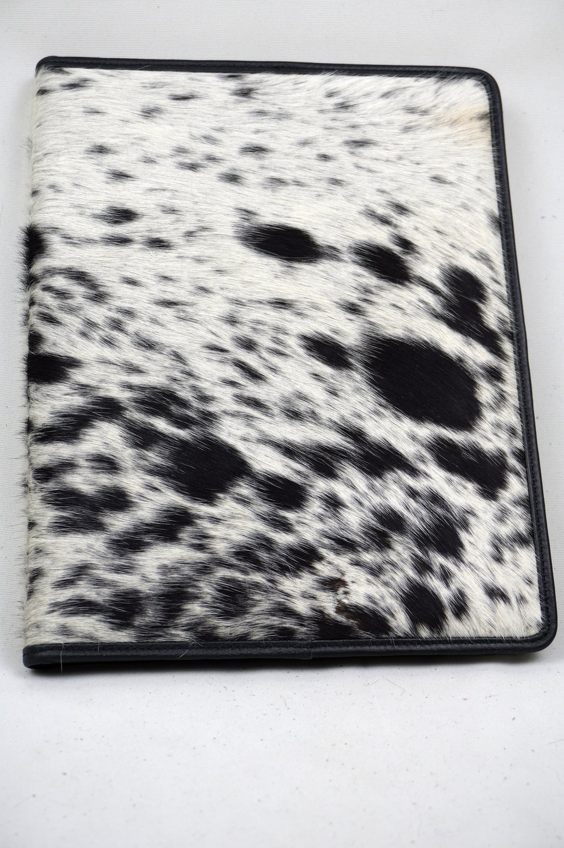 GENUINE Cowhide File Bag | Natural Hair-on Leather Office File Cover | Documents Bag