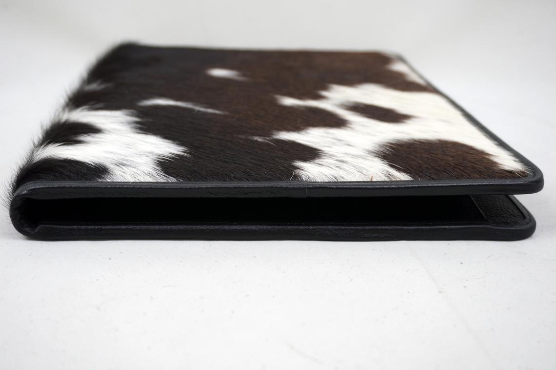 GENUINE Cowhide File Bag | Natural Hair-on Leather Office File Cover | Real Cow Skin Documents Bag | FC02