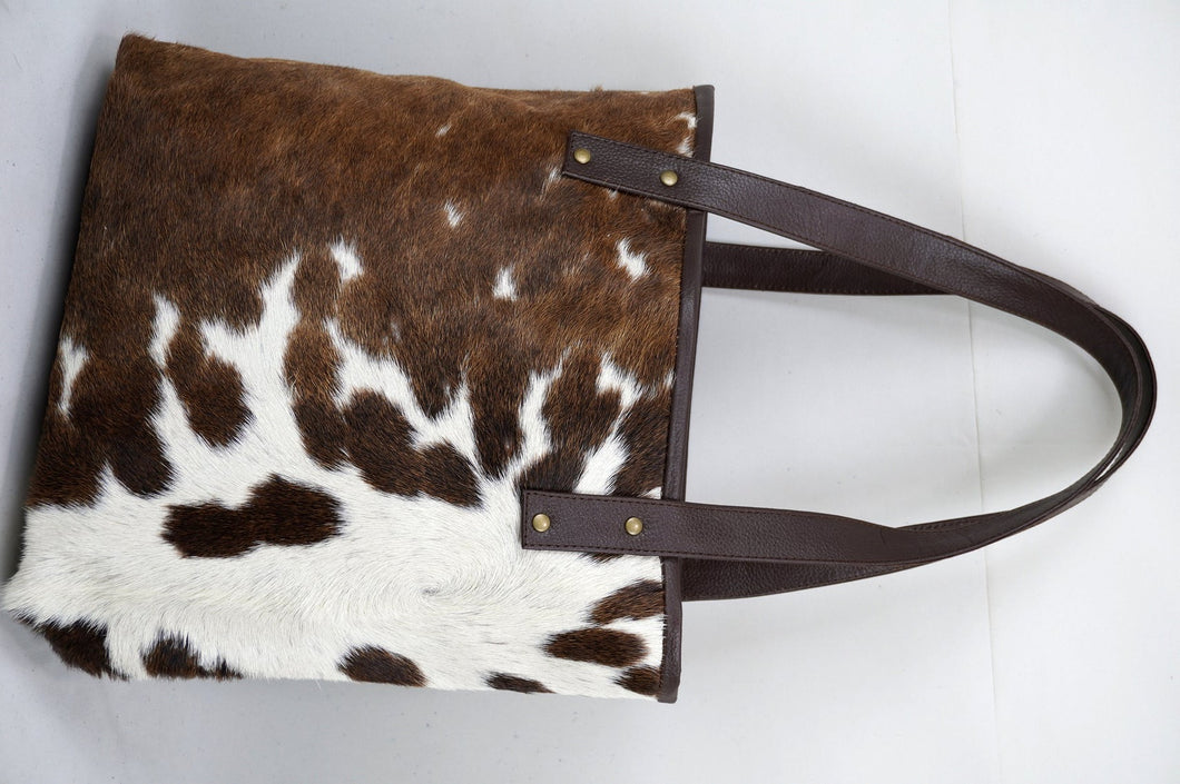 Natural Cowhide Tote Bags | Hair On Leather Cow Hide Handbags | Shoulder Bags | TB104