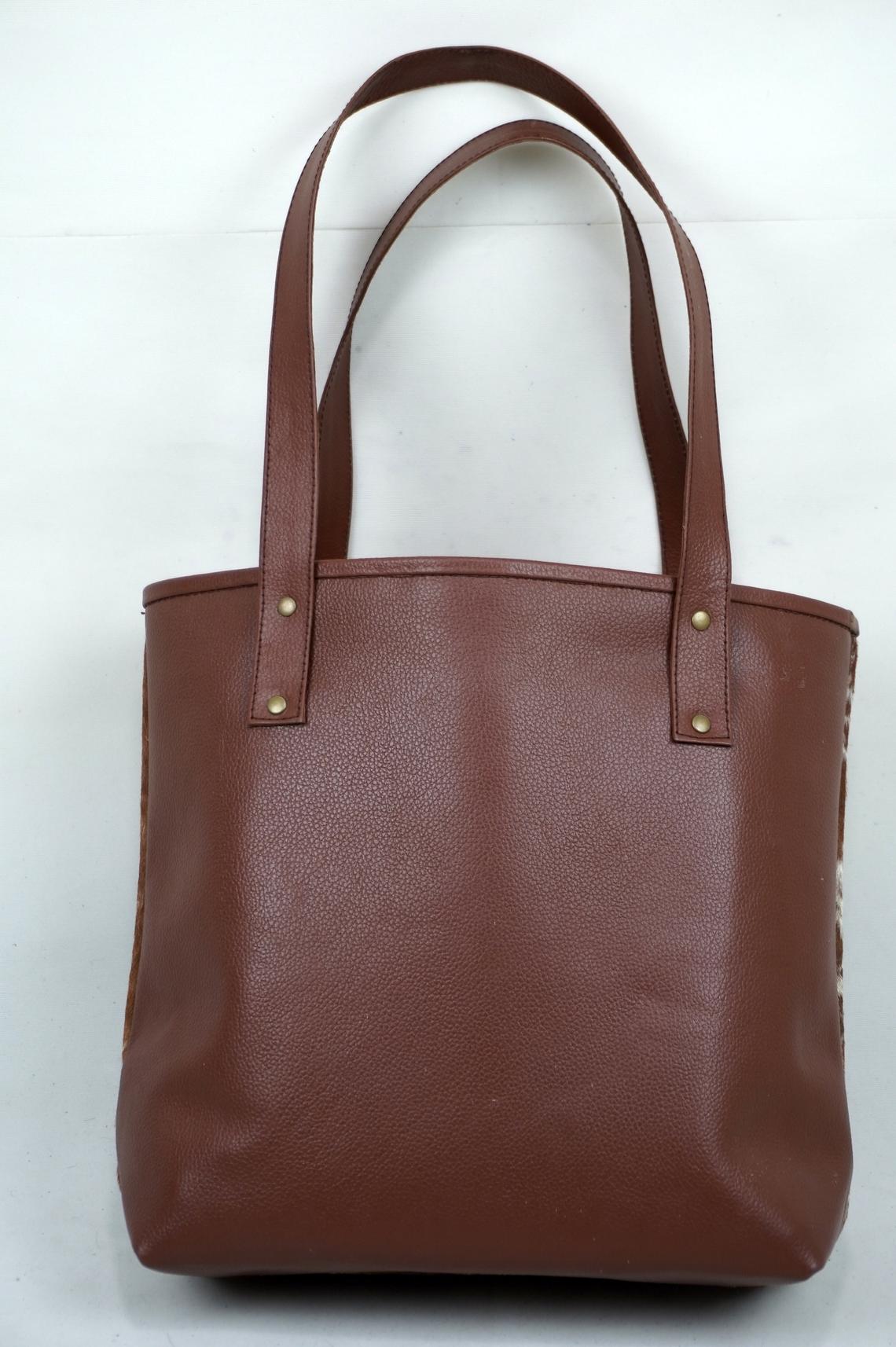 Natural Cowhide Tote Bags | Hair On Leather Cow Hide Handbags | Shoulder Bags | TB108