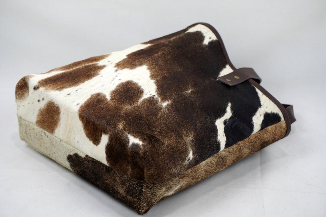 Double Sided Natural Cowhide Tote Bags |  Hair On Leather Cow Hide Handbags | Shoulder Bags | DTB121