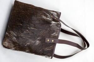Double Sided Natural Cowhide Tote Bags |  Hair On Leather Cow Hide Handbags | Shoulder Bags | DTB120