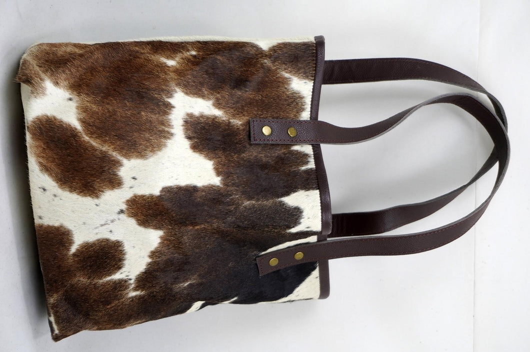Double Sided Natural Cowhide Tote Bags |  Hair On Leather Cow Hide Handbags | Shoulder Bags | DTB121