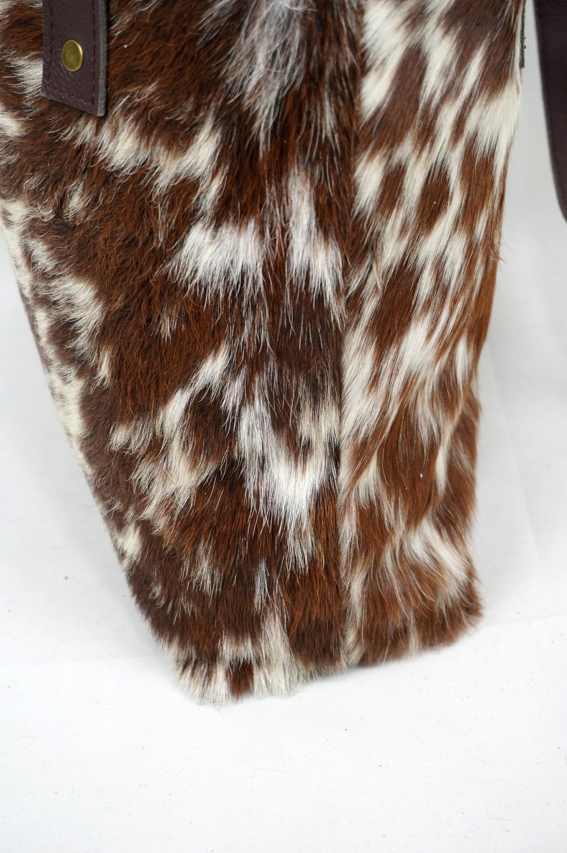 Double Sided Natural Cowhide Tote Bags |  Hair On Leather Cow Hide Handbags | Shoulder Bags | DTB122