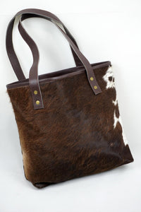 Double Sided Natural Cowhide Tote Bags |  Hair On Leather Cow Hide Handbags | Shoulder Bags | DTB124