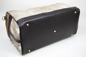LARGE Natural COWHIDE Duffel Bag Real Hair On Leather TRAVEL Bag Original Cow Skin Luggage Bag | DB37