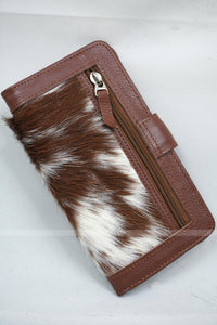 100% Natural Hair On Cowhide Clutch | Hair on Leather Clutch Wallet | Clutch Purse | Ladies Purse