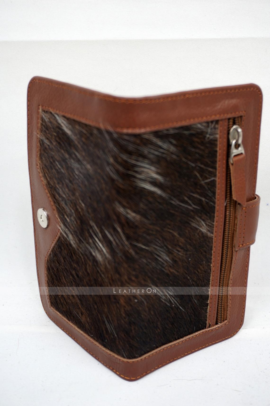 100% Natural Hair On Cowhide Clutch | Hair on Leather Clutch Wallet | Clutch Purse | Ladies Purse