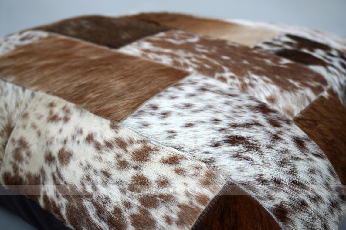 Cowhide Patchwork Pillow Covers Natural Cowhide Pillow Cases 100% Real Hair on Leather Patchwork Cushion Covers | PLW 201
