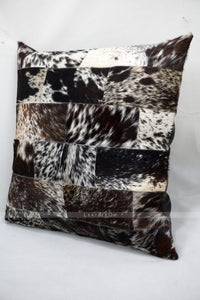 Cowhide Pillow Covers Natural Cowhide Patchwork Pillow Cases 100% Real Hair on Leather Patchwork Cushion Covers | PLW 202