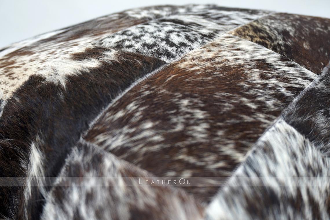 Cowhide Pillow Covers Natural Cowhide Patchwork Pillow Cases 100% Real Hair on Leather Patchwork Cushion Covers | PLW 202