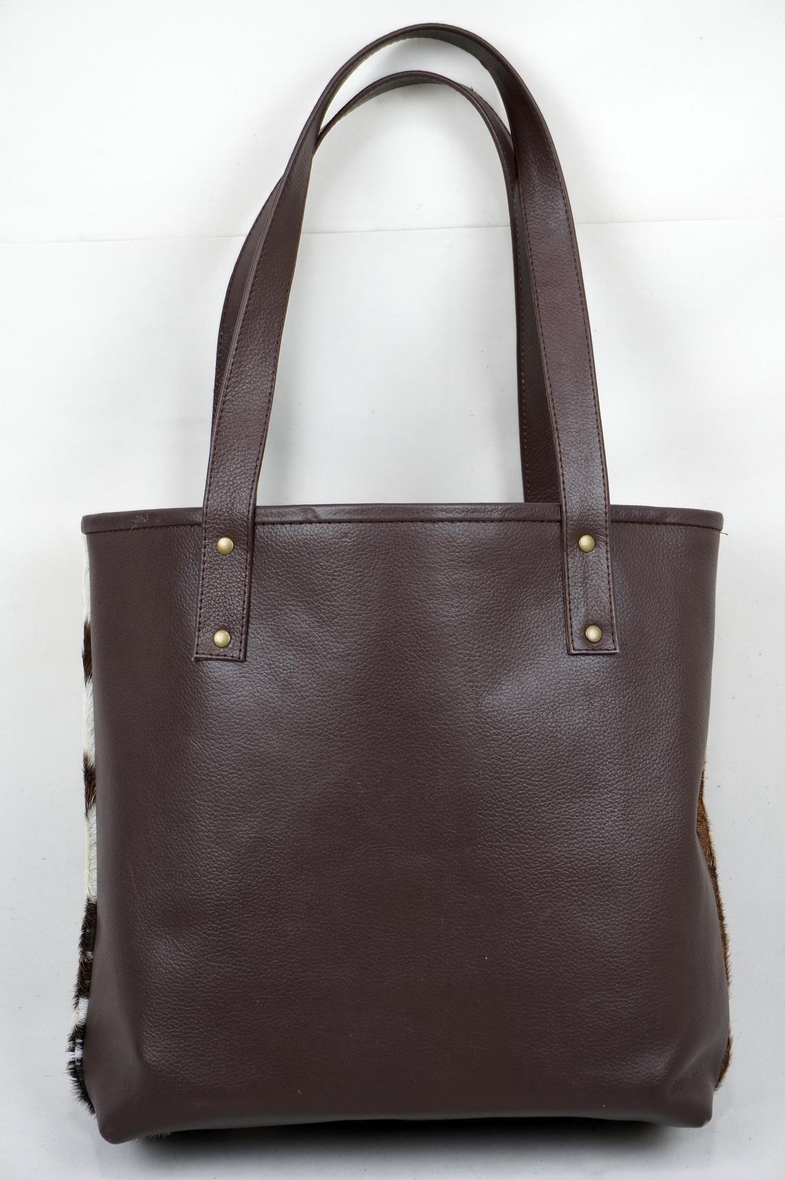 Natural Cowhide Tote Bags | Hair On Leather Cow Hide Handbags | Real Cow Skin Shoulder Bags | TB113