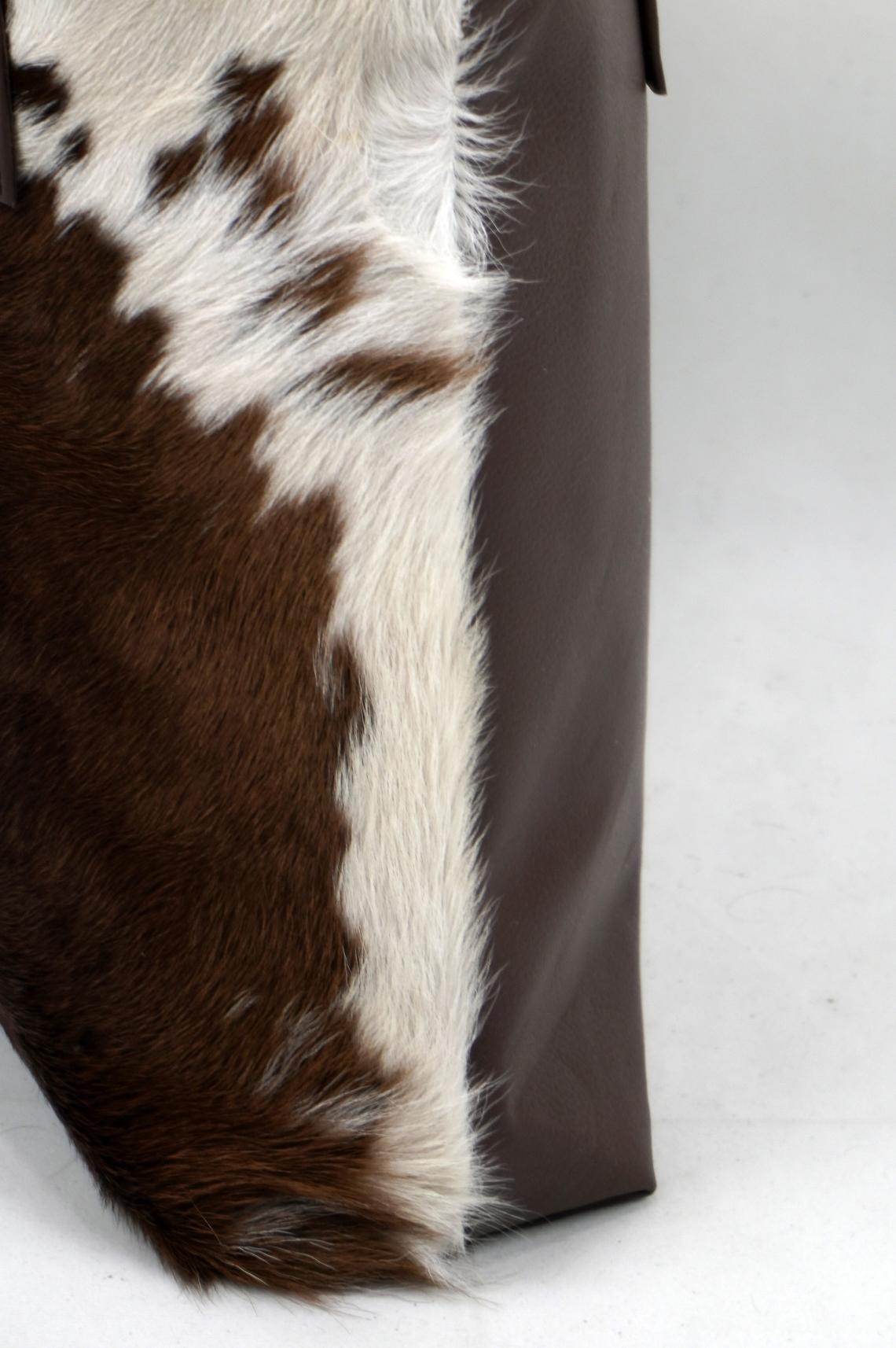 Natural Cowhide Tote Bags | Hair On Leather Cow Hide Handbags | Shoulder Bags | TB112