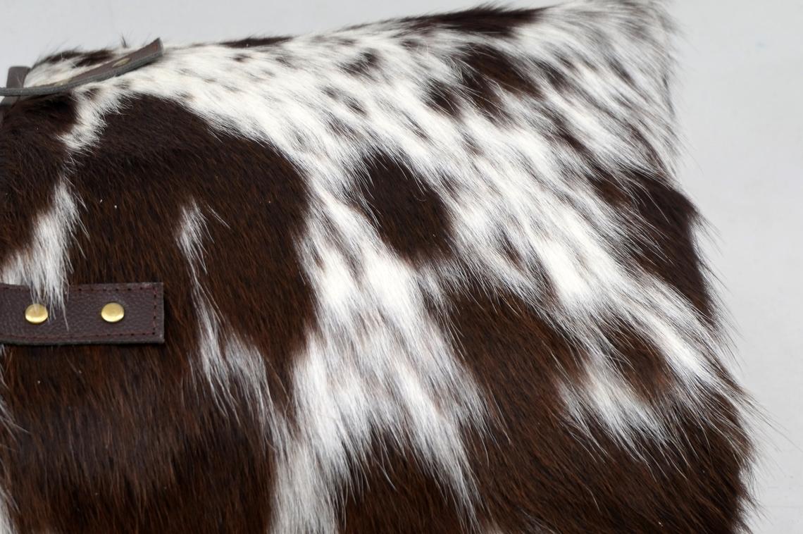 Natural Cowhide Tote Bags | Hair On Leather Cow Hide Handbags | Real Cow Skin Shoulder Bags | TB114