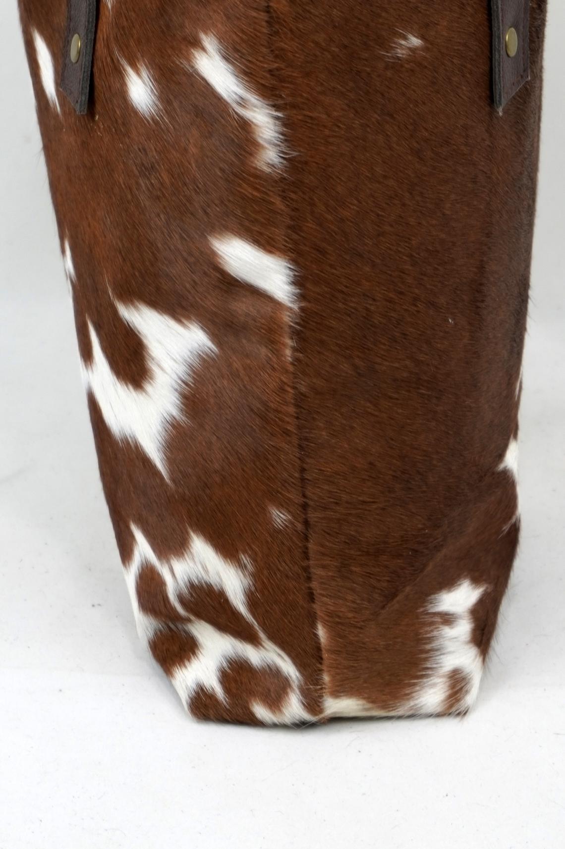Double Sided Natural Cowhide Tote Bags | Double Sided Hair On Leather Cow Hide Handbags | Shoulder Bags (DTB118)