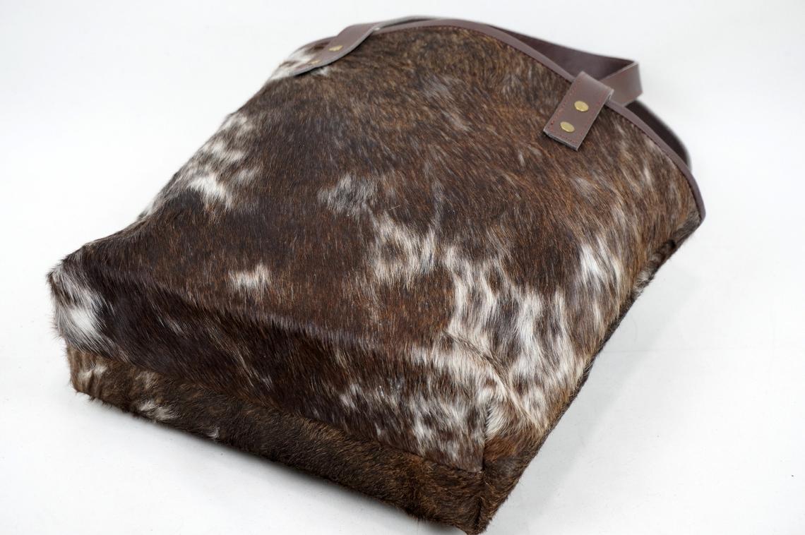 Double Sided Natural Cowhide Tote Bags |  Hair On Leather Cow Hide Handbags | Shoulder Bags | DTB120