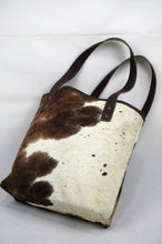 Load image into Gallery viewer, Double Sided Natural Cowhide Tote Bags |  Hair On Leather Cow Hide Handbags | Shoulder Bags | DTB121
