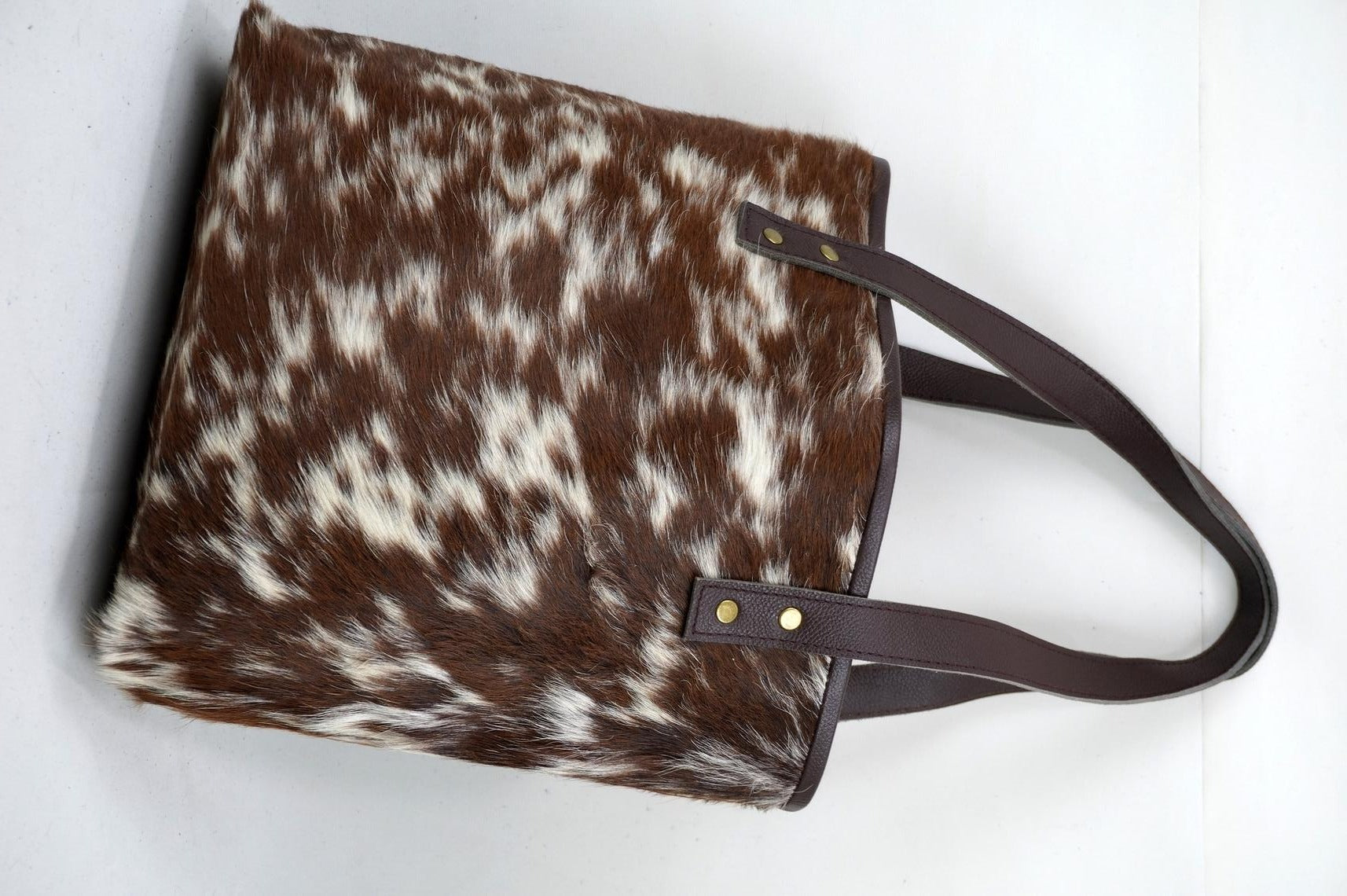 Double Sided Natural Cowhide Tote Bags |  Hair On Leather Cow Hide Handbags | Shoulder Bags | DTB122