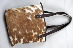 Double Sided Natural Cowhide Tote Bags |  Hair On Leather Cow Hide Handbags | Shoulder Bags | DTB123