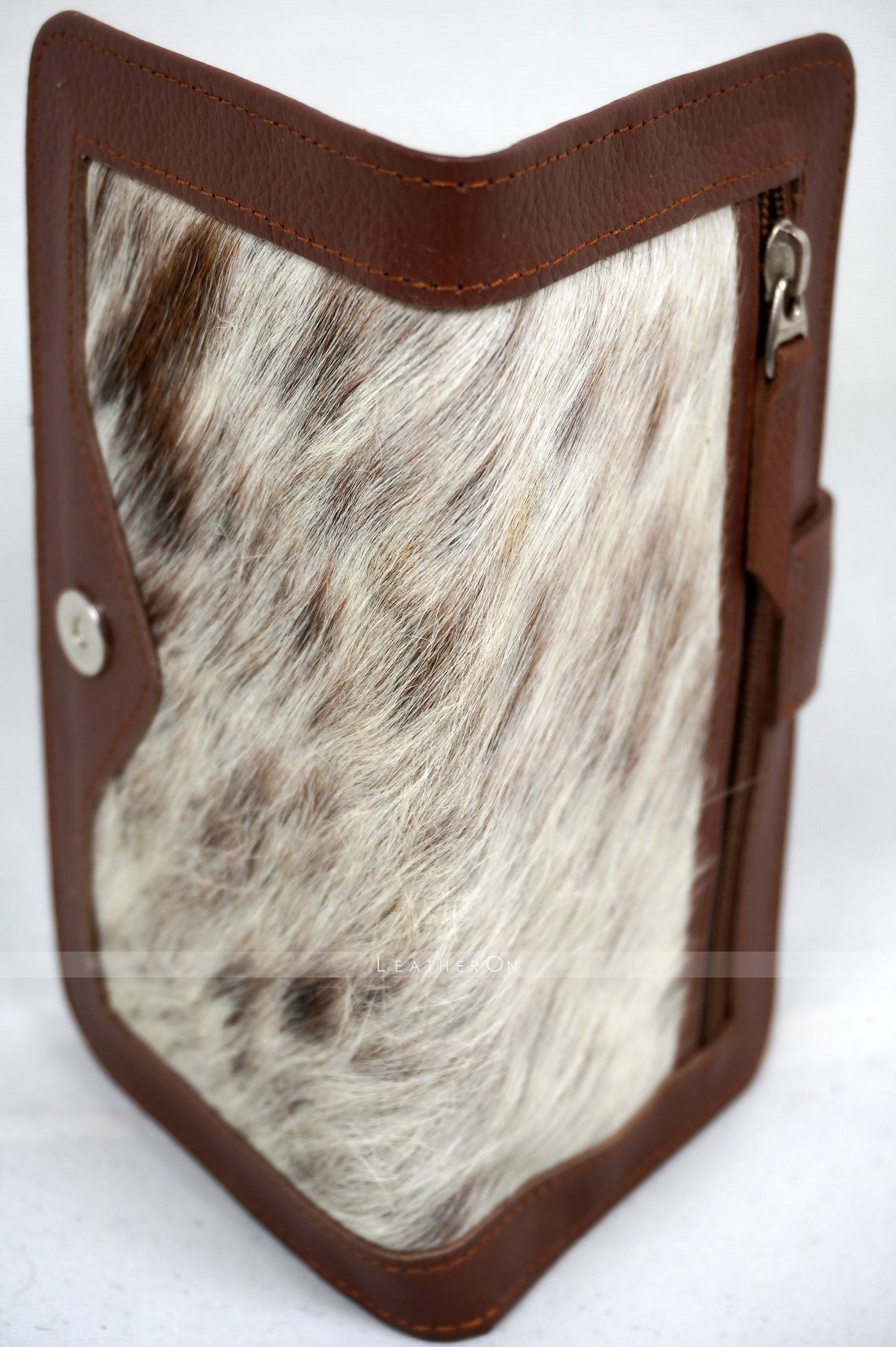 100% Natural Hair On Cowhide Clutch | Hair on Leather Clutch Wallet | Clutch Purse | Ladies Purse