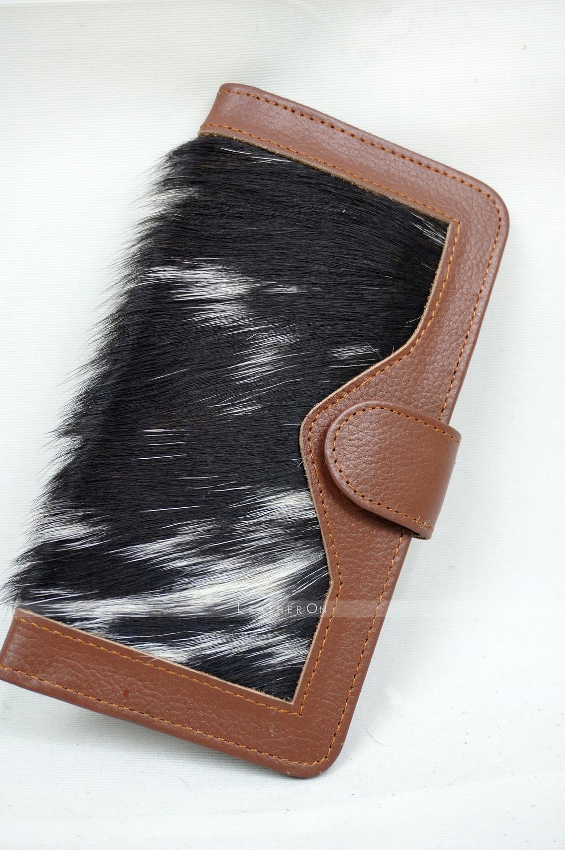 100% Natural Hair On Cowhide Clutch | Hair on Leather Clutch Wallet | Clutch Purse | Ladies Purse