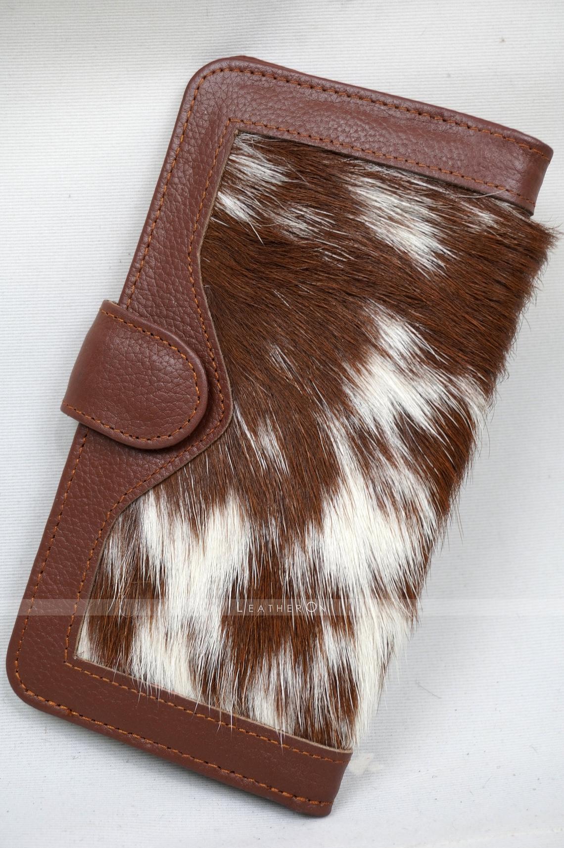 100% Natural Hair On Cowhide Clutch | Hair on Leather Clutch Wallet | Clutch Purse | Ladies Purse
