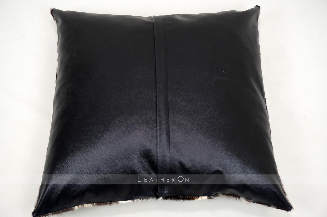 Genuine Cowhide Pillow Covers Natural Hair on Leather Cushion Covers Real Cowhide Pillow Cases Original Cow Skin Cushion Cases | PLW 206