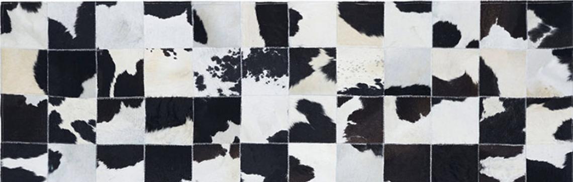 HANDMADE 100% Natural COWHIDE RUG | Patchwork Cowhide Area Rug | Real Cowhide Hallway Runner | Hair on Leather Cowhide Carpet | PR60