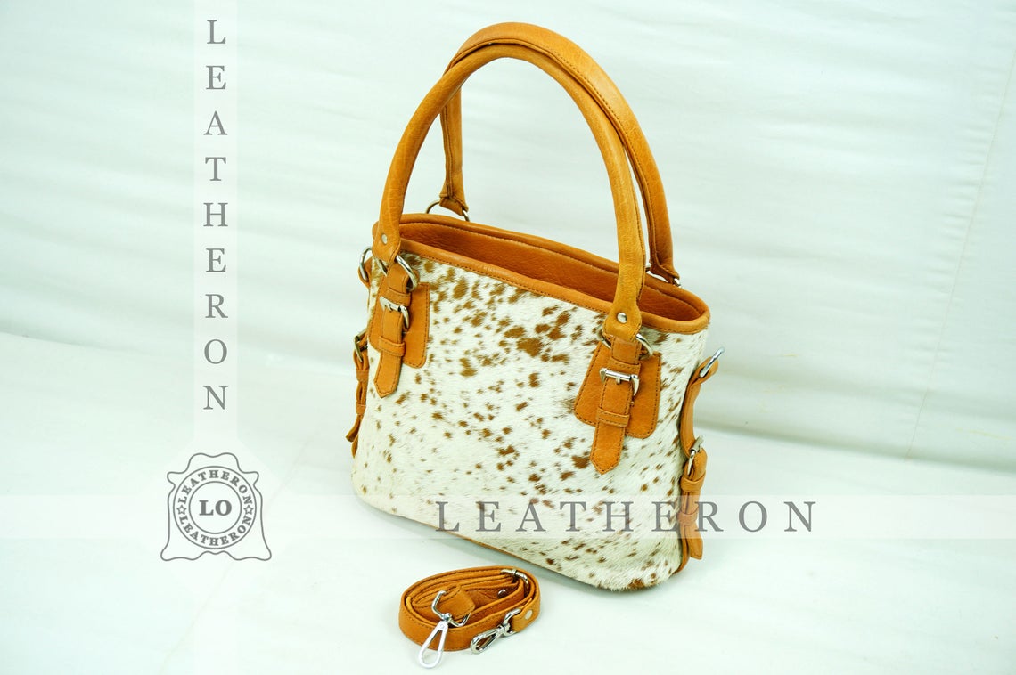 Natural Hair On Cowhide Handbag | Genuine Hair On Leather Shoulder Bag | Real Cow Skin Ladies Bag