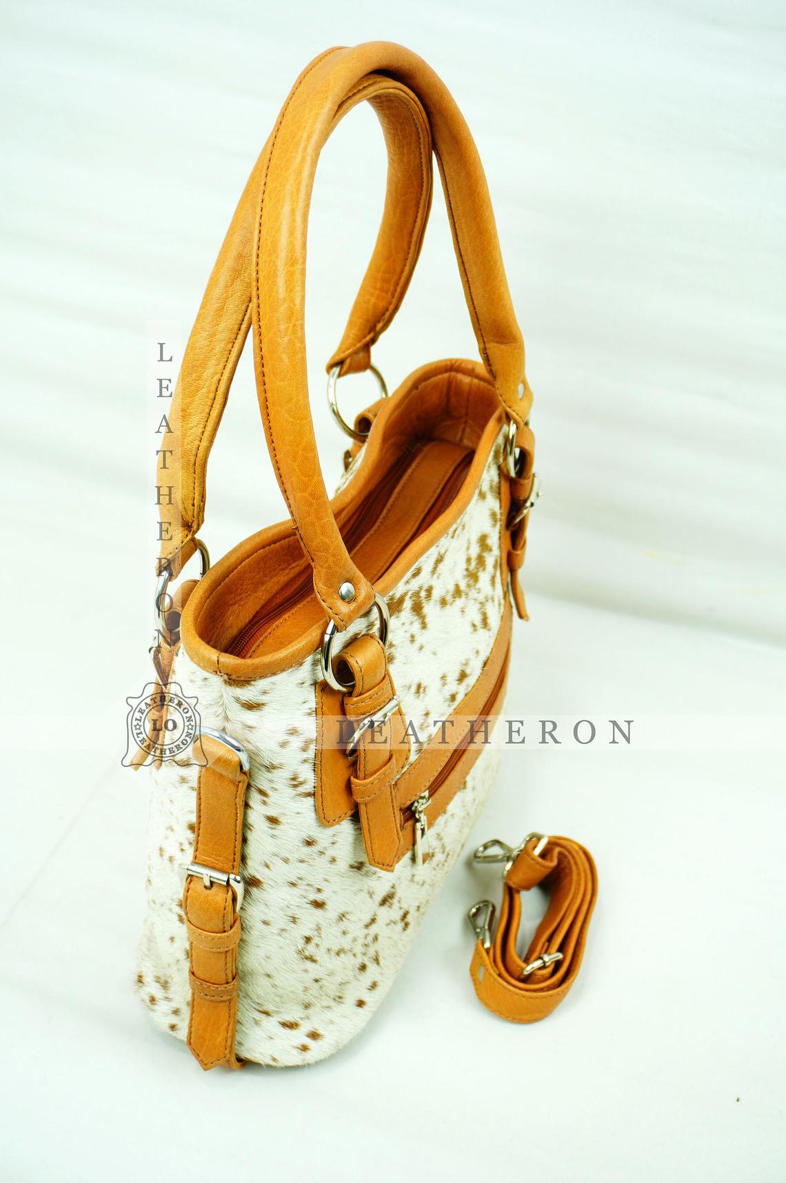 Natural Hair On Cowhide Handbag | Genuine Hair On Leather Shoulder Bag | Real Cow Skin Ladies Bag