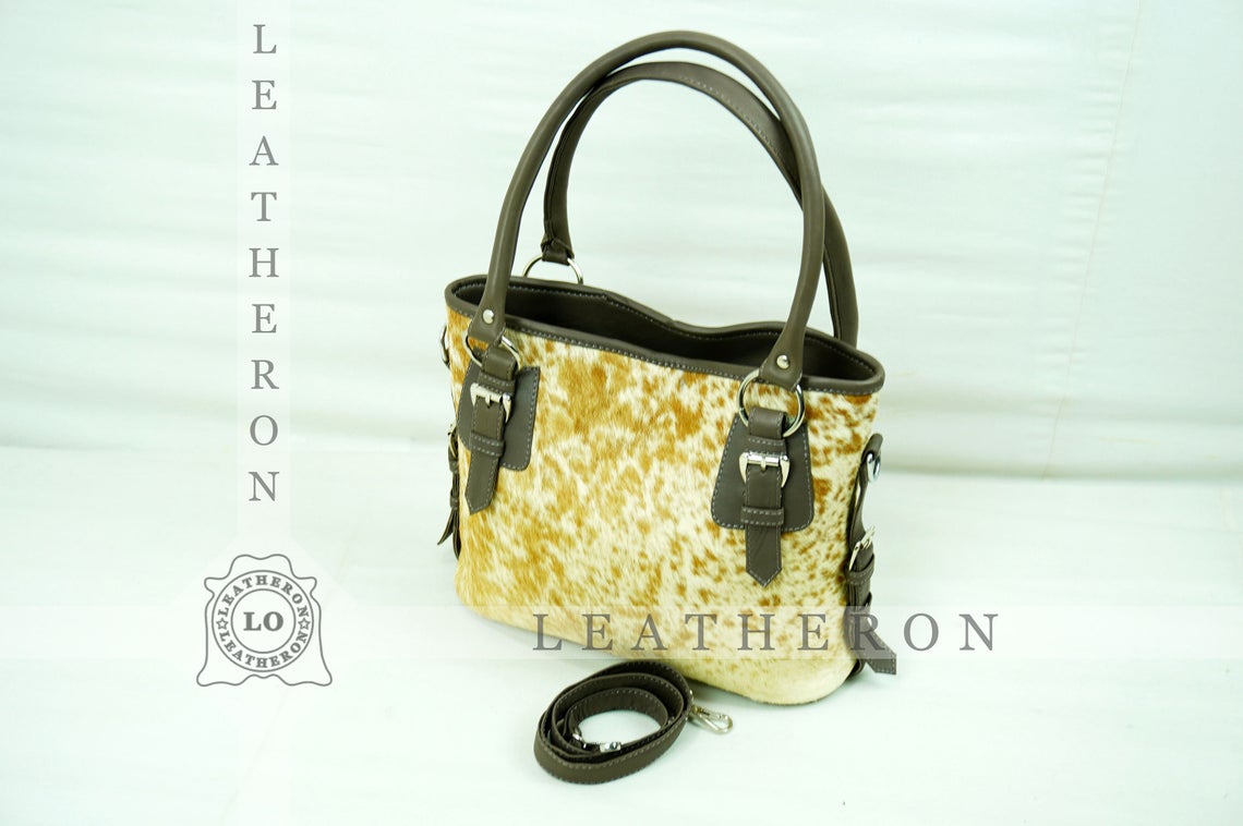 Natural Hair On Cowhide Handbag | Genuine Hair On Leather Shoulder Bag | Real Cow Skin Ladies Bag
