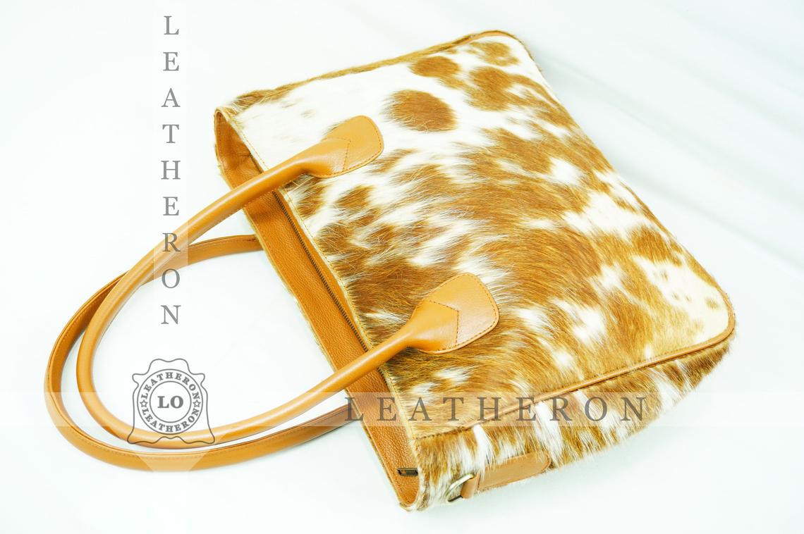 Natural Hair On Cowhide Handbag | Genuine Hair On Leather Shoulder Bag | Real Cow Skin Ladies Bag
