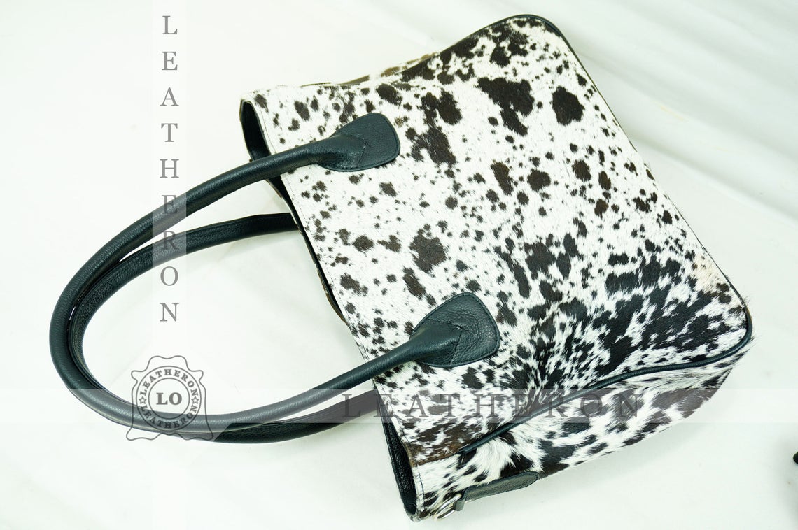 Natural Hair On Cowhide Handbag | Genuine Hair On Leather Shoulder Bag | Real Cow Skin Ladies Bag