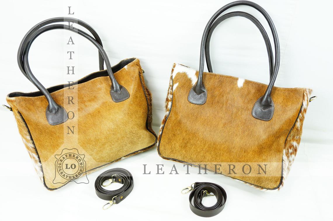 Natural Hair On Cowhide Handbag | Genuine Hair On Leather Shoulder Bag | Real Cow Skin Ladies Bag