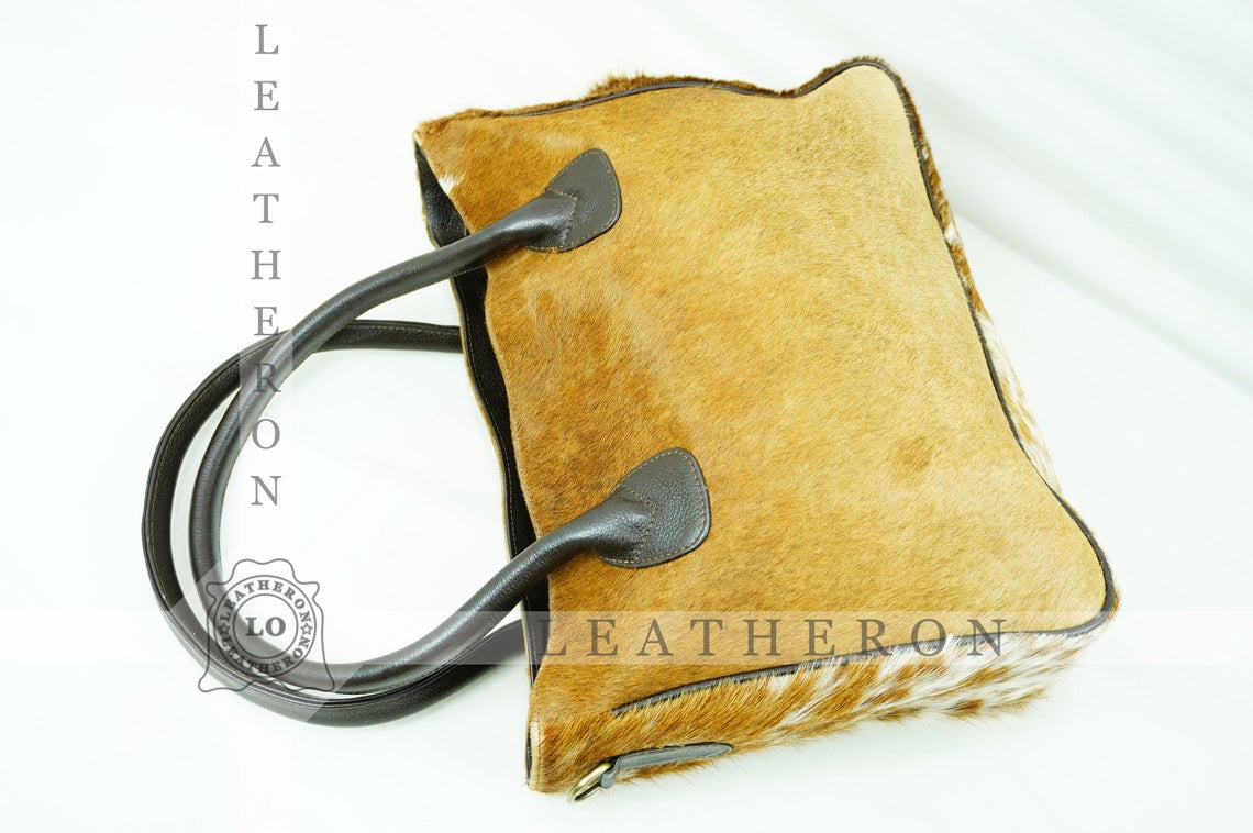Natural Hair On Cowhide Handbag | Genuine Hair On Leather Shoulder Bag | Real Cow Skin Ladies Bag
