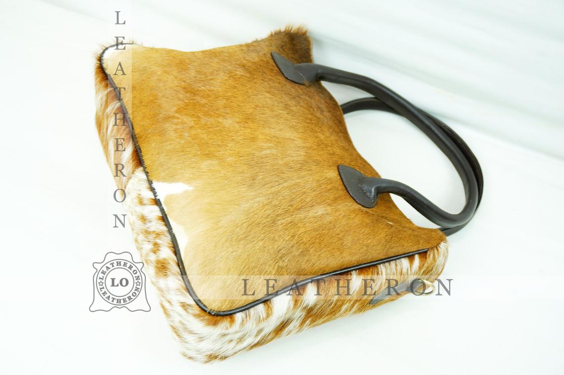 Natural Hair On Cowhide Handbag | Genuine Hair On Leather Shoulder Bag | Real Cow Skin Ladies Bag